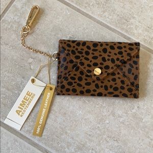 AIMEE KESTENBERG calf-hair keychain wallet